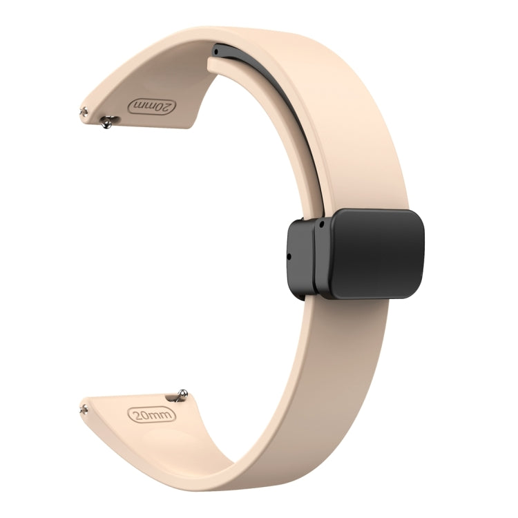 For Samsung Galaxy Watch 6 / 6 Classic Magnetic Black Buckle Slim Silicone Watch Band(Pink) - Watch Bands by PMC TechLife | Online Shopping South Africa | PMC TechLife