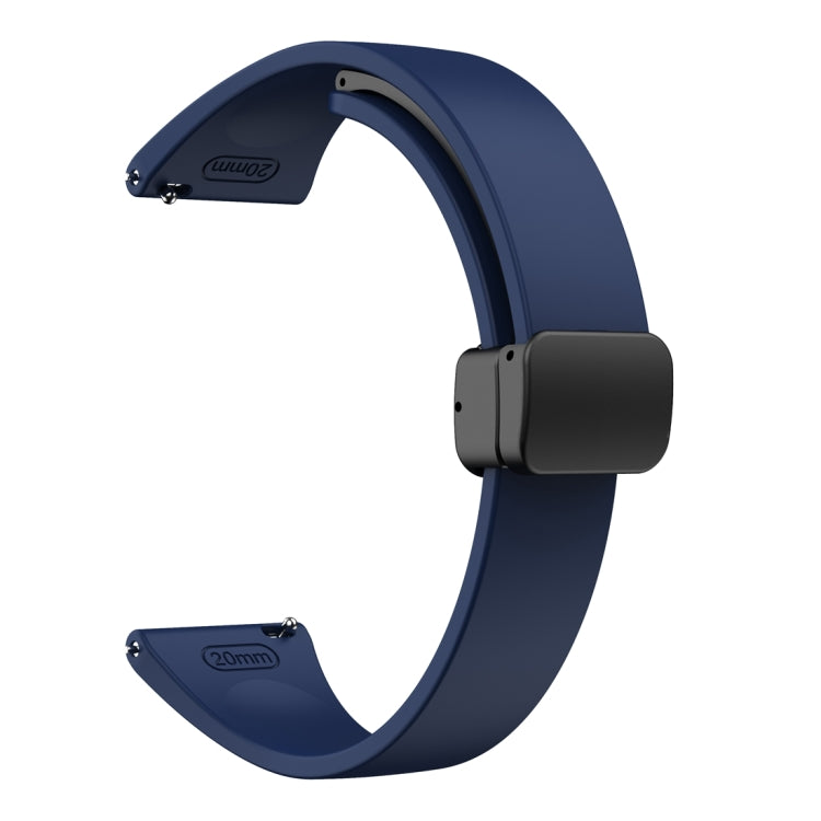 For Samsung Galaxy Watch 6 / 6 Classic Magnetic Black Buckle Slim Silicone Watch Band(Midnight Blue) - Watch Bands by PMC TechLife | Online Shopping South Africa | PMC TechLife