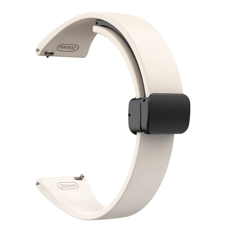 For Samsung Galaxy Watch 6 / 6 Classic Magnetic Black Buckle Slim Silicone Watch Band(Starlight Color) - Watch Bands by PMC TechLife | Online Shopping South Africa | PMC TechLife