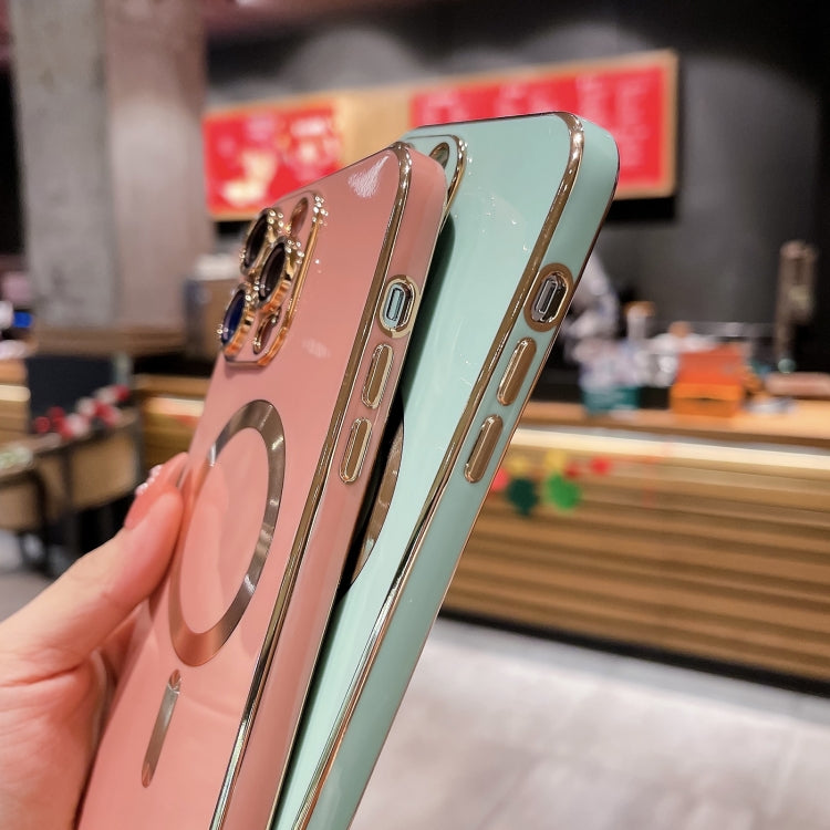 For iPhone 11 Magsafe Plating TPU Phone Case with Lens Film(Blue) - free shipping - PMC TechLife - Order now!