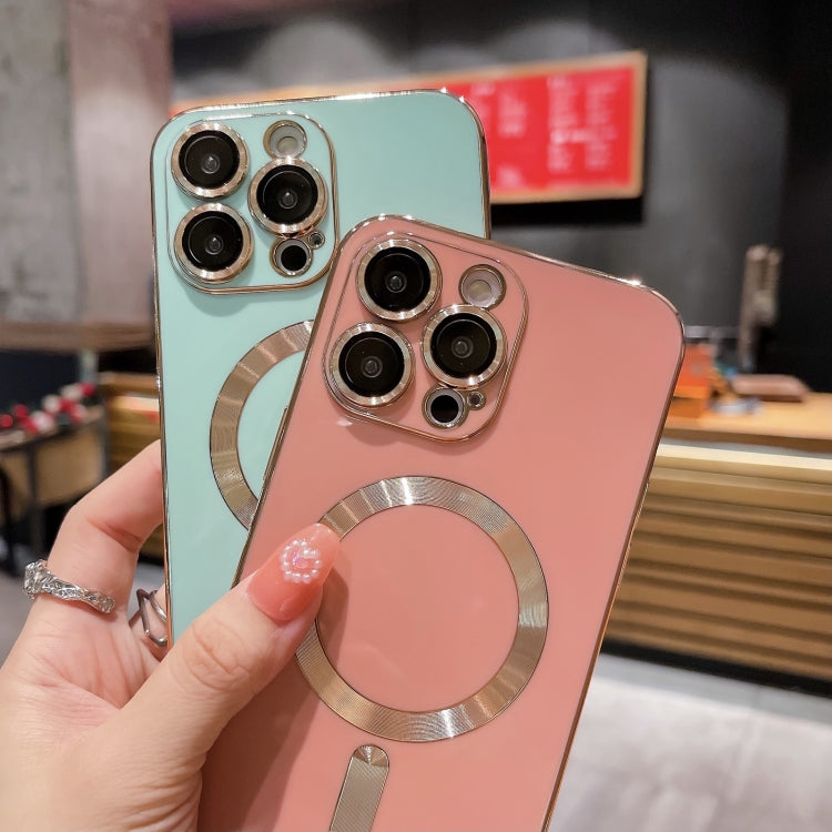 For iPhone 11 Magsafe Plating TPU Phone Case with Lens Film(Blue) - free shipping - PMC TechLife - Order now!