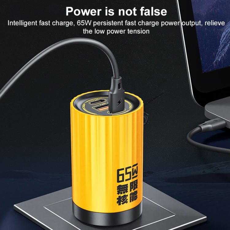 WK WP-U01 Mecha Series Energy Bar 65W Gallium Nitride Dual USB-C / Type-C + USB Charger, CN Plug(Silver) - USB Charger by WK | Online Shopping South Africa | PMC TechLife | Buy Now Pay Later Mobicred