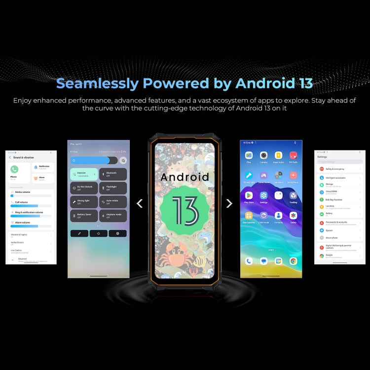 HOTWAV CYBER 13 Pro, 12GB+256GB, IP68/IP69K Rugged Phone, 10800mAh, 6.6 inch Android 13 UNISOC T619 Octa Core, Network: 4G, NFC, OTG(All Black) - free shipping - PMC TechLife - Order now!