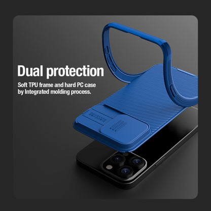 For iPhone 15 Pro NILLKIN CamShield Pro PC Phone Case(Blue) - iPhone 15 Pro Cases by NILLKIN | Online Shopping South Africa | PMC Jewellery