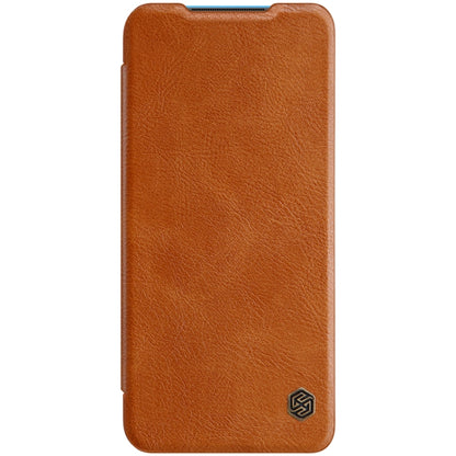 For Xiaomi Mi 10 Lite NILLKIN QIN Series Crazy Horse Texture Horizontal Flip Leather Case with Card Slot(Brown) - Xiaomi Cases by NILLKIN | Online Shopping South Africa | PMC Jewellery