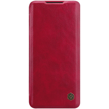 For Xiaomi Note 10 Lite NILLKIN QIN Series Crazy Horse Texture Horizontal Flip Leather Case with Card Slot(Red) - Xiaomi Cases by NILLKIN | Online Shopping South Africa | PMC Jewellery