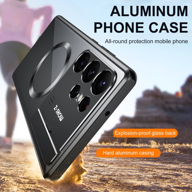 For Samsung Galaxy S21 Ultra 5G Aromatherapy Holder Single-sided MagSafe Magnetic Phone Case(Silver) - Galaxy S21 Ultra 5G Cases by PMC TechLife | Online Shopping South Africa | PMC TechLife