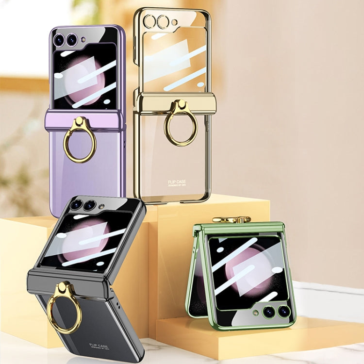 For Samsung Galaxy Z Flip5 GKK Magnetic Folding Phantom Rotary Phone Case with Ring Holder(Champagne Gold) - Galaxy Z Flip5 Cases by GKK | Online Shopping South Africa | PMC Jewellery