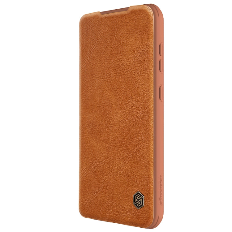 For Samsung Galaxy S23 FE 5G NILLKIN QIN Series Pro Sliding Camera Cover Design Leather Phone Case(Brown) - Galaxy S23 FE 5G Cases by NILLKIN | Online Shopping South Africa | PMC Jewellery