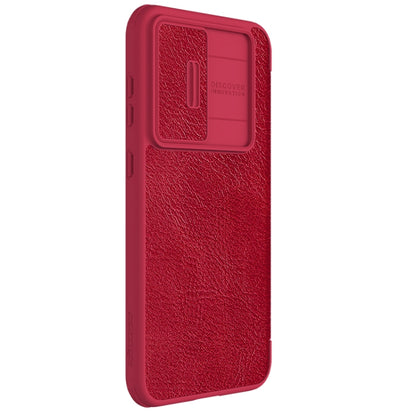 For Samsung Galaxy S23 FE 5G NILLKIN QIN Series Pro Sliding Camera Cover Design Leather Phone Case(Red) - Galaxy S23 FE 5G Cases by NILLKIN | Online Shopping South Africa | PMC Jewellery