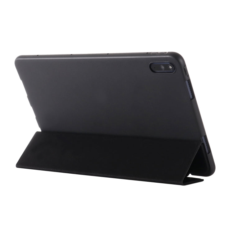 For Huawei Matepad 10.4 GEBEI Shockproof Horizontal Flip Leather Case with Three-folding Holder(Black) - Huawei by GEBEI | Online Shopping South Africa | PMC TechLife | Buy Now Pay Later Mobicred
