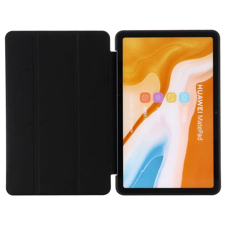 For Huawei Matepad 10.4 GEBEI Shockproof Horizontal Flip Leather Case with Three-folding Holder(Rose Gold) - Huawei by GEBEI | Online Shopping South Africa | PMC TechLife | Buy Now Pay Later Mobicred