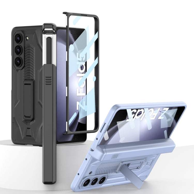 For Samsung Galaxy Z Fold5 GKK Integrated Folding Battle Shell PC Phone Case with Pen Box(Silver) - Galaxy Z Fold5 Cases by GKK | Online Shopping South Africa | PMC Jewellery