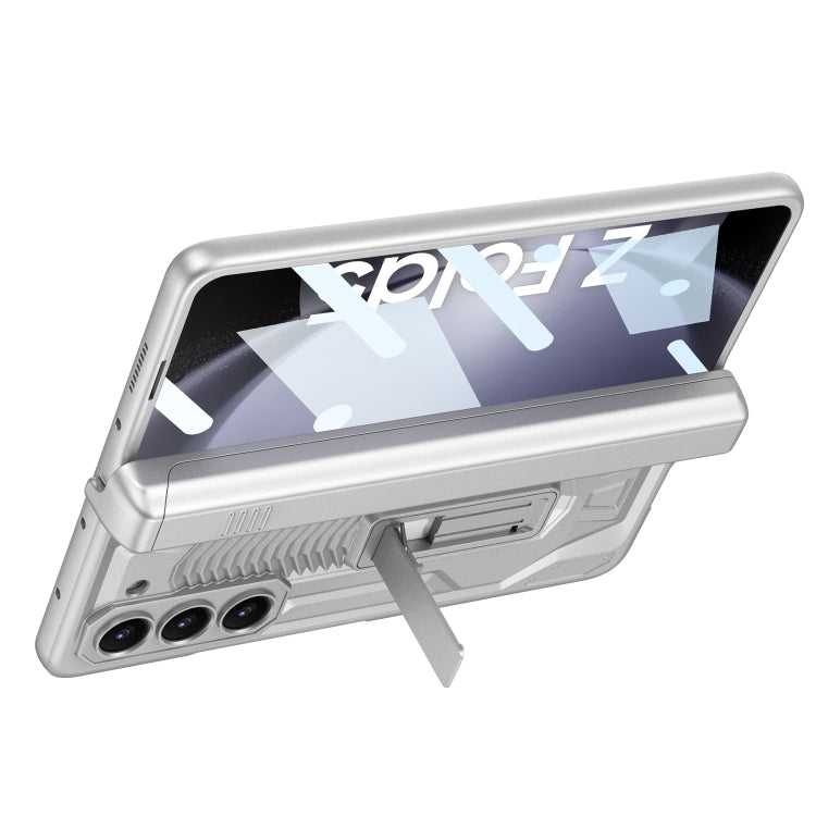 For Samsung Galaxy Z Fold5 GKK Integrated Folding Battle Shell PC Phone Case with Pen Box(Silver) - Galaxy Z Fold5 Cases by GKK | Online Shopping South Africa | PMC Jewellery