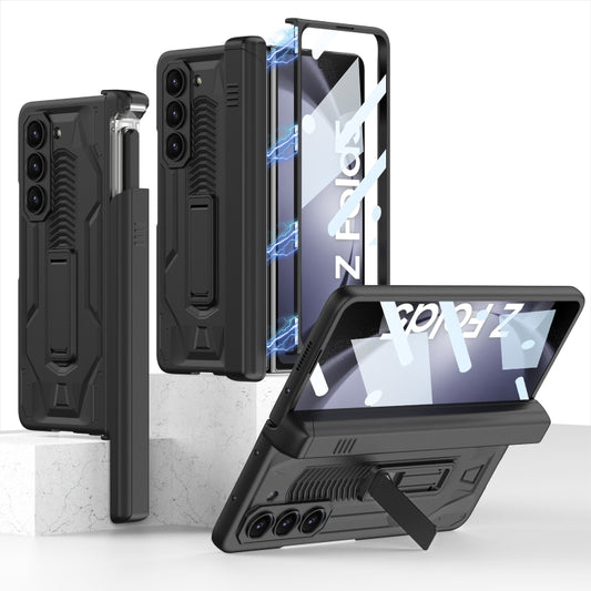 For Samsung Galaxy Z Fold5 GKK Integrated Folding Battle Shell PC Phone Case with Pen Box(Black) - Galaxy Z Fold5 Cases by GKK | Online Shopping South Africa | PMC Jewellery