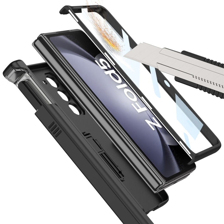 For Samsung Galaxy Z Fold5 GKK Integrated Folding Battle Shell PC Phone Case with Pen Box(Black) - Galaxy Z Fold5 Cases by GKK | Online Shopping South Africa | PMC Jewellery