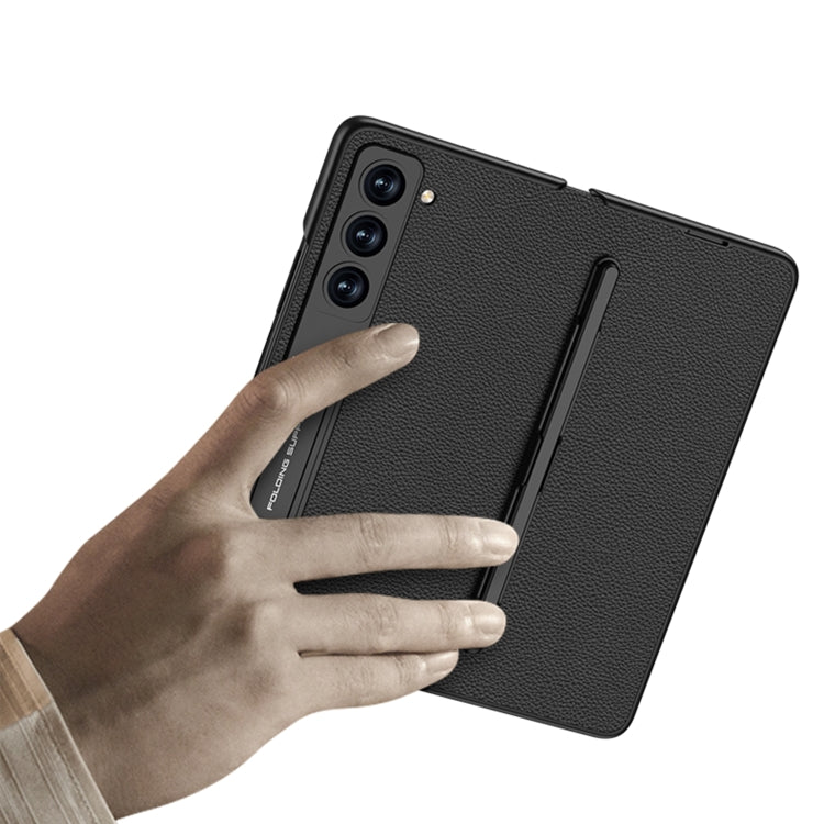 For Samsung Galaxy Z Fold5 GKK Flip Leather All-Inclusive Phone Case with Pen Holder(Silver) - free shipping - PMC TechLife - Order now!