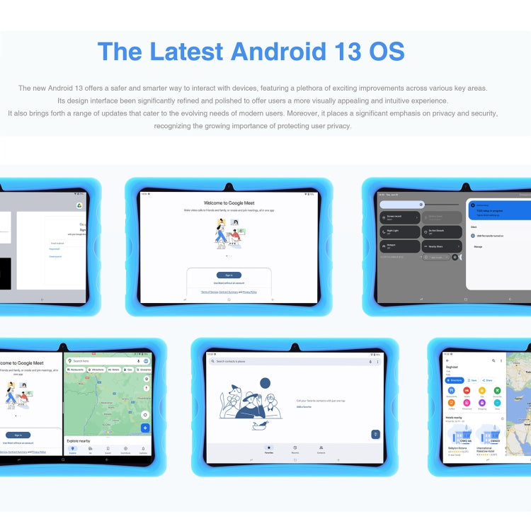 [HK Warehouse] DOOGEE U10 KID Tablet 10.1 inch, 9GB+128GB, Android 13 RK3562 Quad Core Support Parental Control, Global Version with Google Play, EU Plug(Blue) -  by DOOGEE | Online Shopping South Africa | PMC Jewellery