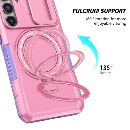 For Samsung Galaxy S23 FE 5G Sliding Camshield Magsafe Holder TPU Hybrid PC Phone Case(Purple Pink) - Galaxy S23 FE 5G Cases by PMC Jewellery | Online Shopping South Africa | PMC Jewellery