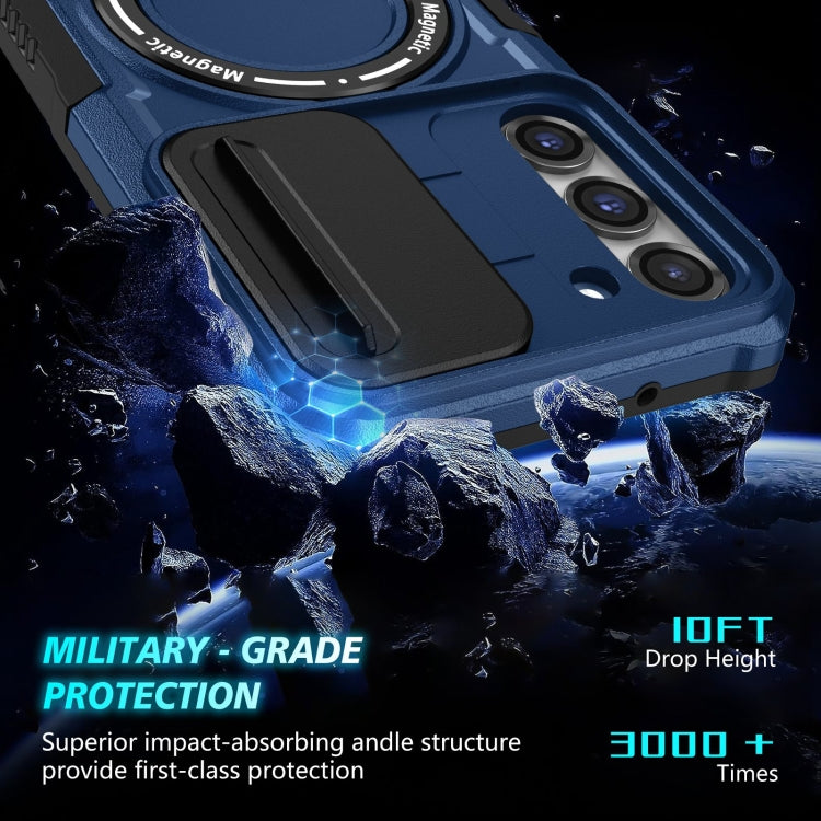 For Samsung Galaxy S23 5G Sliding Camshield Magsafe Holder TPU Hybrid PC Phone Case(Royal Blue) - Galaxy S23 5G Cases by PMC TechLife | Online Shopping South Africa | PMC TechLife