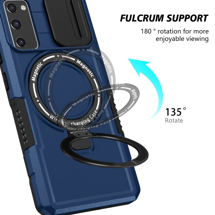 For Samsung Galaxy S20 FE Sliding Camshield Magsafe Holder TPU Hybrid PC Phone Case(Royal Blue) - Galaxy Phone Cases by PMC Jewellery | Online Shopping South Africa | PMC Jewellery