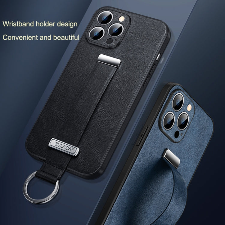 For iPhone 15 Pro SULADA Tide Cool Series PC + Leather Texture Skin Feel Phone Case(Green) - iPhone 15 Pro Cases by SULADA | Online Shopping South Africa | PMC TechLife | Buy Now Pay Later Mobicred