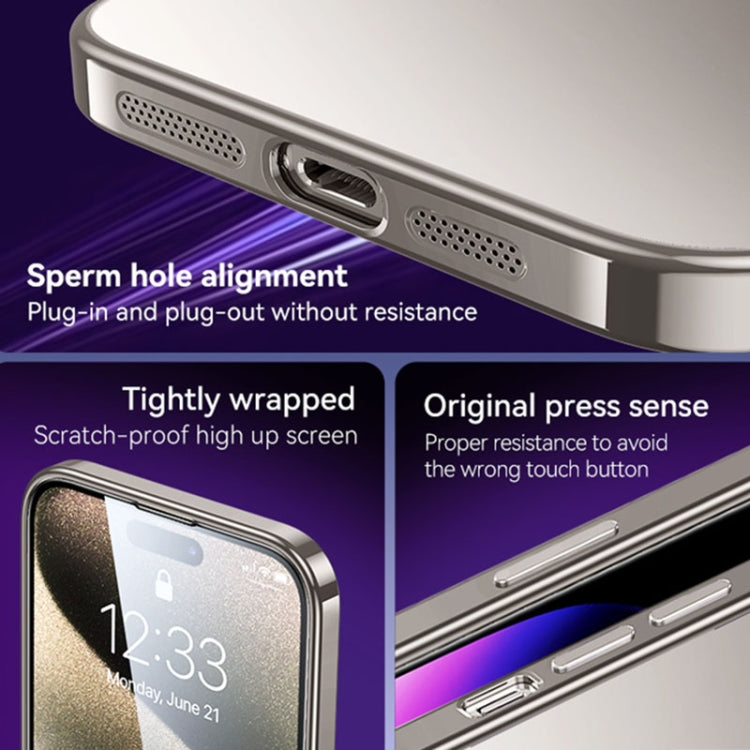 For iPhone 15 Pro Max SULADA Electroplating Frosted TPU Phone Case(Black) - free shipping - PMC TechLife - Order now!