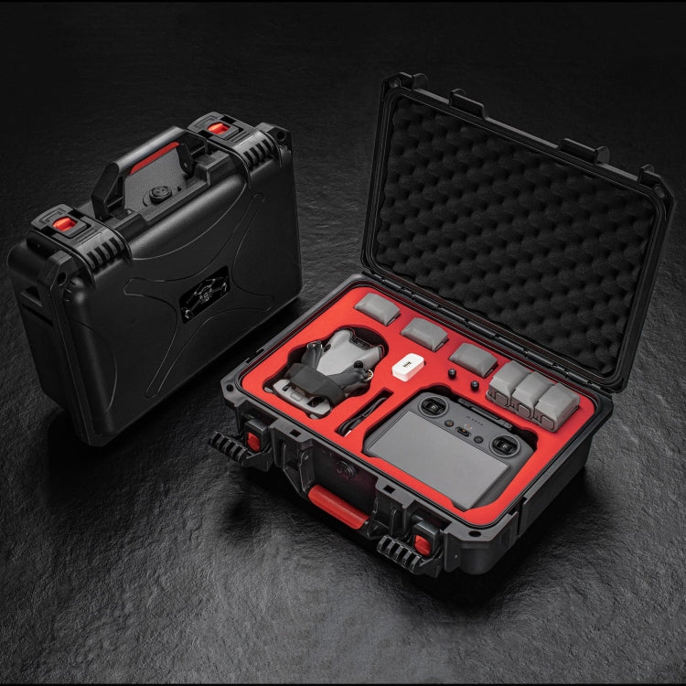 For DJI Mini 4 Pro STARTRC Drone Kit Waterproof ABS Suitcase Storage Box(Black Red) - Carry Cases & Bags by STARTRC | Online Shopping South Africa | PMC TechLife | Buy Now Pay Later Mobicred