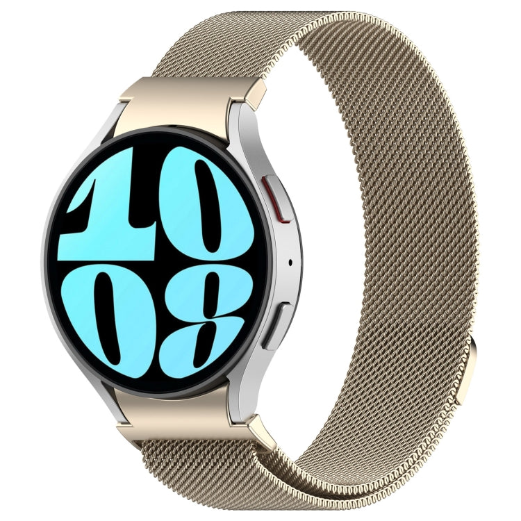 For Samsung Galaxy Watch 6 Button Style Milan Magnetic Metal Watch Band(Starlight Color) - Watch Bands by PMC TechLife | Online Shopping South Africa | PMC TechLife | Buy Now Pay Later Mobicred