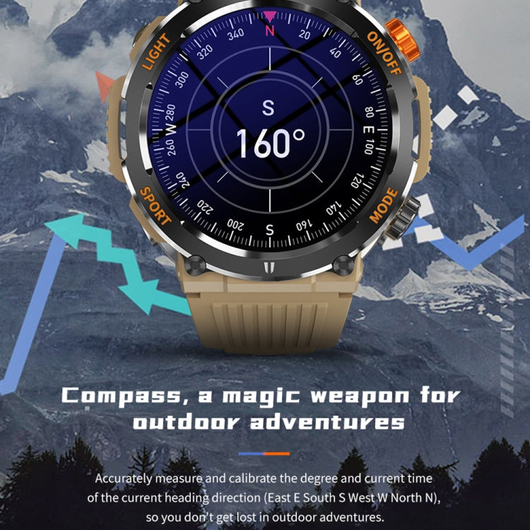 HT17 1.46 inch Round Screen Bluetooth Smart Watch, Support Health Monitoring & 100+ Sports Modes(Orange) - free shipping - PMC TechLife - Order now!