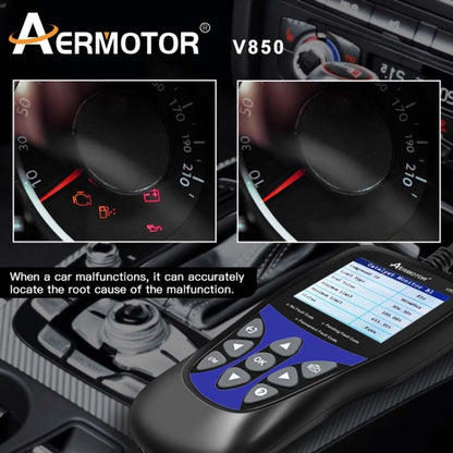 AERMOTOR V850 Car OBD2 Code Reader Diagnostic Scan Tool(Black) - Code Readers & Scan Tools by PMC Jewellery | Online Shopping South Africa | PMC Jewellery