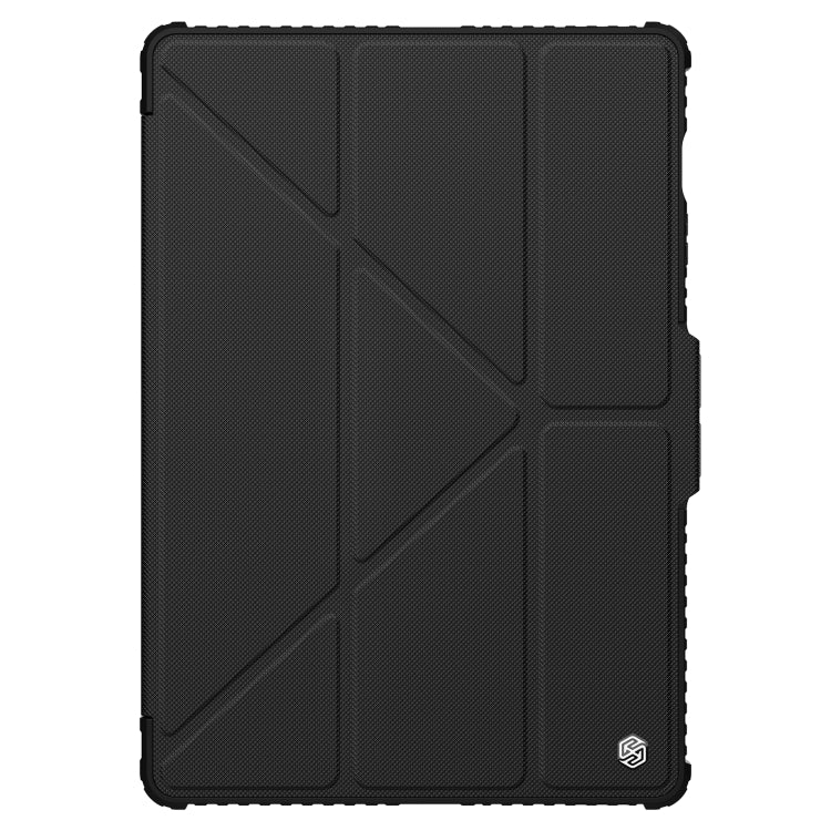 For Samsung Galaxy Tab S9 FE+ NILLKIN Bumper Pro Multi-angle Folding Style Tablet Leather Case(Black) - Galaxy Tab S9 FE+ by NILLKIN | Online Shopping South Africa | PMC Jewellery