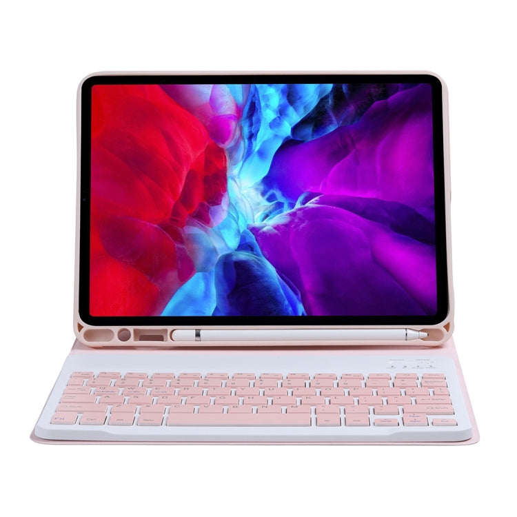 C-11B For iPad Air 4 / Air 5 / Pro 11 inch 2022 / 2021 / 2020 / 2018 Detachable ABS Candy Color Bluetooth Keyboard Tablet Case with Stand & Pen Slot(Pink) - For iPad Pro by PMC TechLife | Online Shopping South Africa | PMC TechLife | Buy Now Pay Later Mobicred