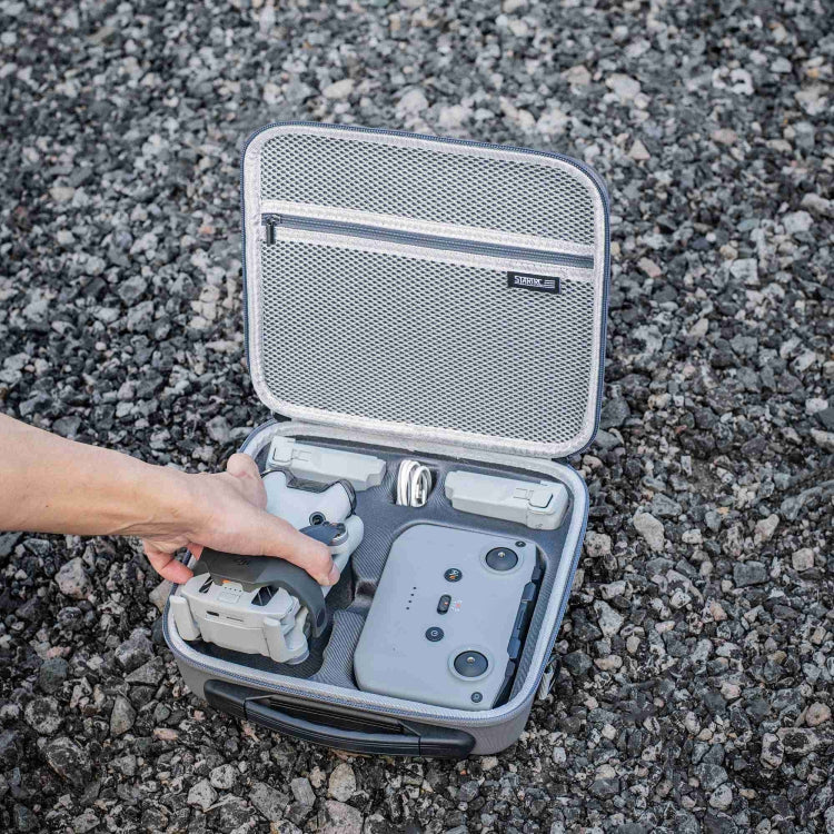 For DJI Mini 4 Pro / N2 STARTRC Shoulder Storage Bag PU Handbag(Grey) - free shipping - PMC TechLife - Order now!