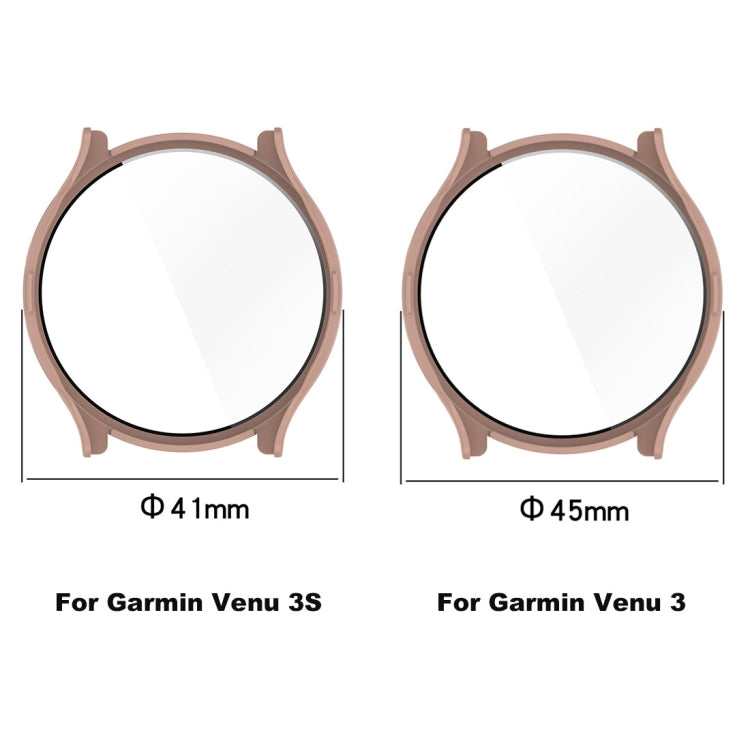 Compatible with Garmin Venu 3S PC + Tempered Glass Film Integrated Watch Case(Black) - free shipping - PMC TechLife - Order now!