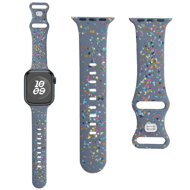 For Apple Watch Serie 6 44mm Floral Silicone Watch Band(Grey) - free shipping - PMC TechLife - Order now!