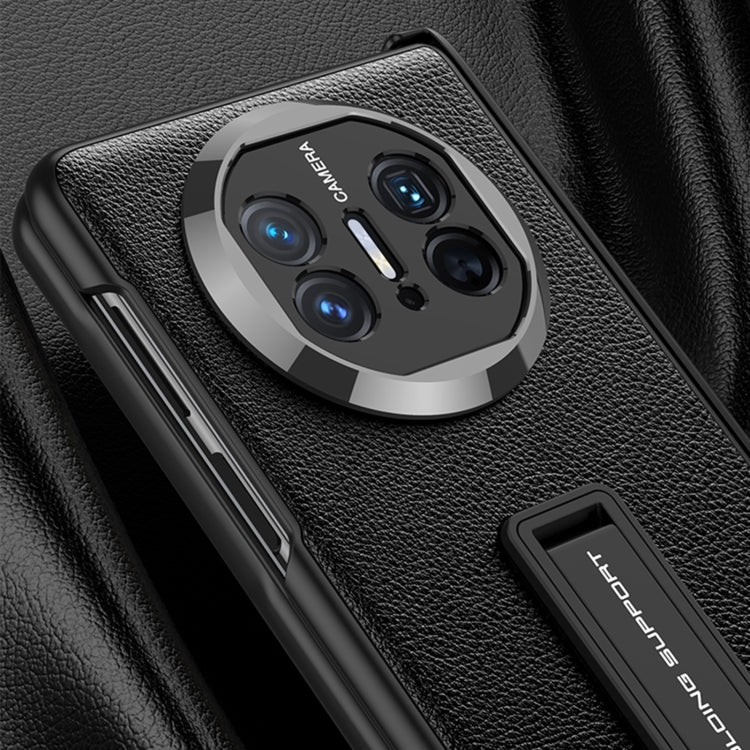 For Huawei Mate X5 GKK Magnetic Hinge Flip Leather Phone Case with Holder(Silver) - Huawei Cases by GKK | Online Shopping South Africa | PMC TechLife | Buy Now Pay Later Mobicred
