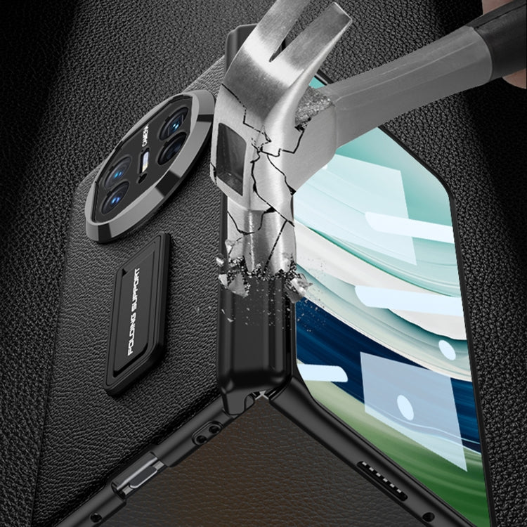 For Huawei Mate X5 GKK Magnetic Hinge Flip Leather Phone Case with Holder(Silver) - Huawei Cases by GKK | Online Shopping South Africa | PMC TechLife | Buy Now Pay Later Mobicred