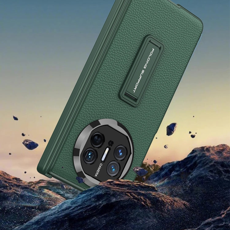 For Huawei Mate X5 GKK Magnetic Hinge Flip Leather Phone Case with Holder(Silver) - Huawei Cases by GKK | Online Shopping South Africa | PMC TechLife | Buy Now Pay Later Mobicred