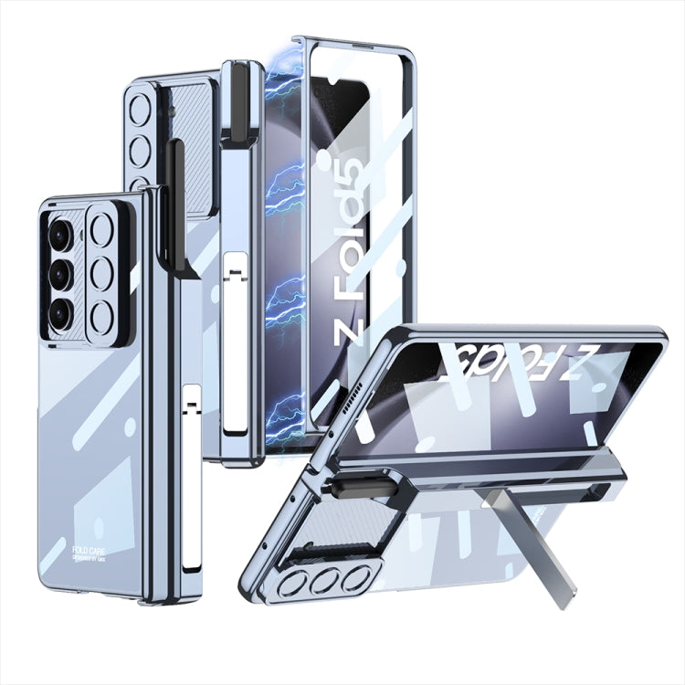 For Samsung Galaxy Z Fold5 GKK Integrated Push Lens Window PC Phone Case(Blue) - Galaxy Z Fold5 Cases by GKK | Online Shopping South Africa | PMC TechLife | Buy Now Pay Later Mobicred