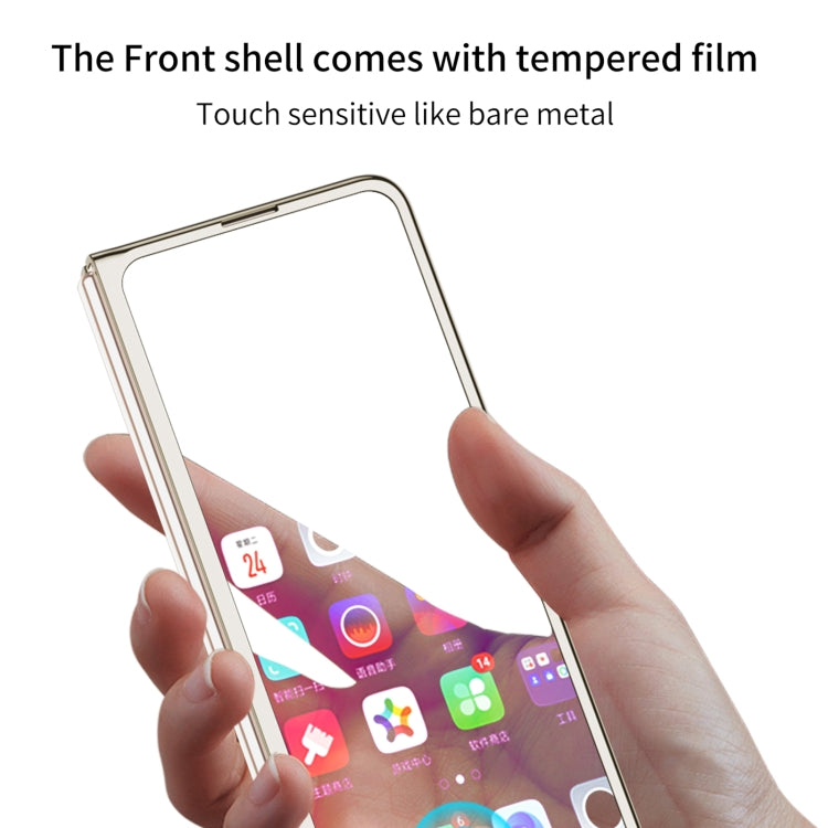 For Samsung Galaxy Z Fold5 5G GKK Integrated PC Phone Case with Pen Slot, No Include Pen(Silver) - Galaxy Z Fold5 Cases by GKK | Online Shopping South Africa | PMC TechLife | Buy Now Pay Later Mobicred