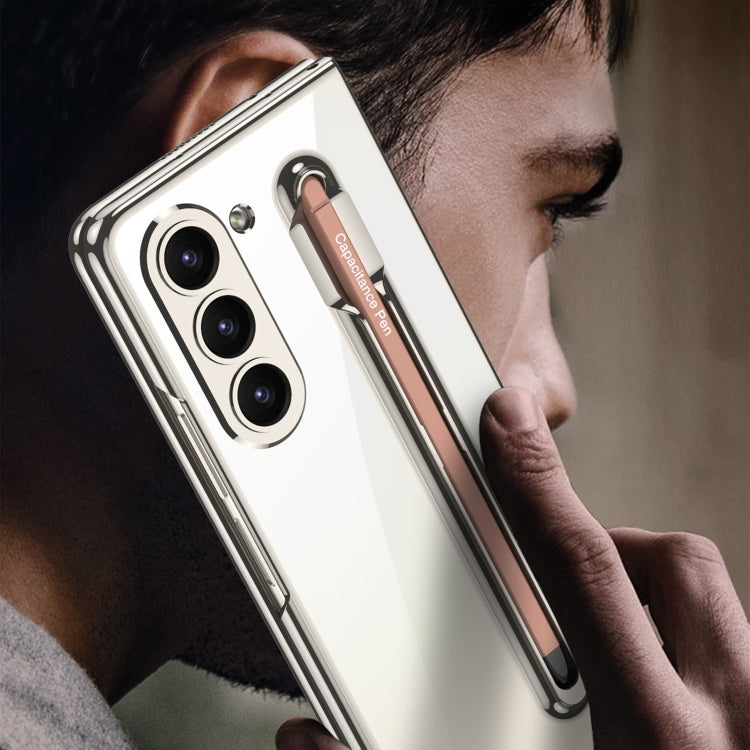 For Samsung Galaxy Z Fold5 5G GKK Integrated PC Phone Case with Pen Slot, No Include Pen(Silver) - Galaxy Z Fold5 Cases by GKK | Online Shopping South Africa | PMC TechLife | Buy Now Pay Later Mobicred