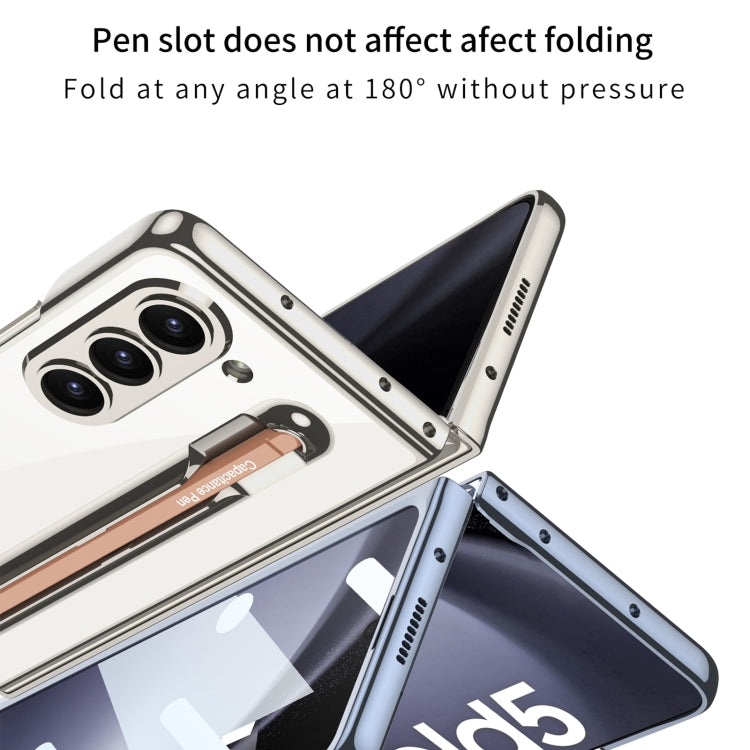 For Samsung Galaxy Z Fold5 5G GKK Integrated PC Phone Case with Pen Slot, No Include Pen(Black) - Galaxy Z Fold5 Cases by GKK | Online Shopping South Africa | PMC TechLife | Buy Now Pay Later Mobicred