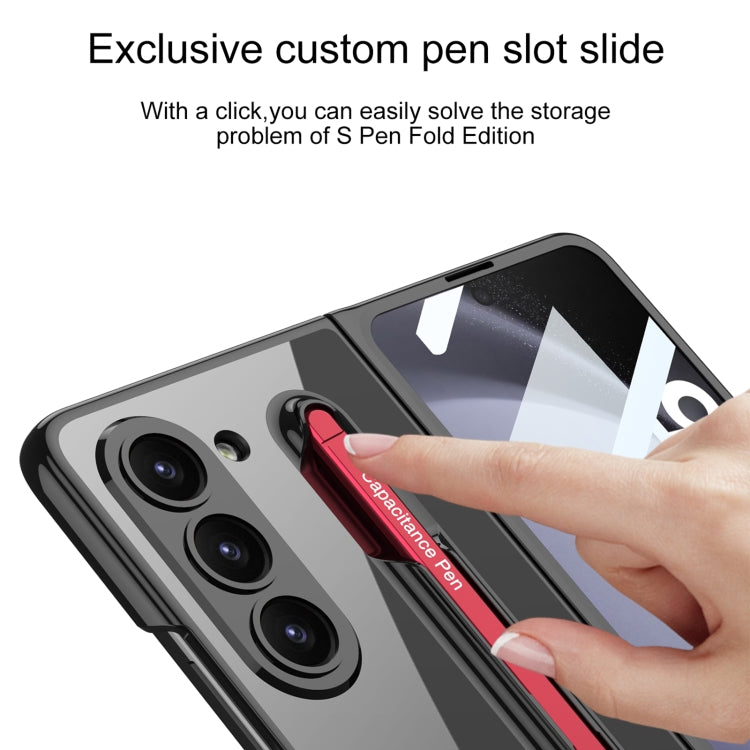 For Samsung Galaxy Z Fold5 5G GKK Integrated PC Phone Case with Pen Slot, No Include Pen(Black+Red) - Galaxy Z Fold5 Cases by GKK | Online Shopping South Africa | PMC TechLife | Buy Now Pay Later Mobicred