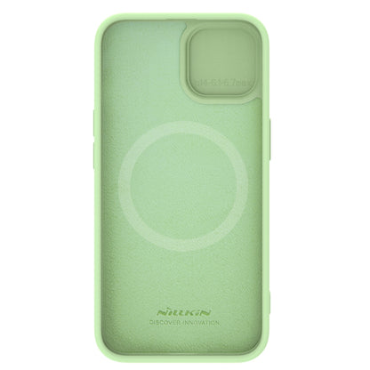 For iPhone 15 Plus NILLKIN CamShield MagSafe Liquid Silicone Phone Case(Green) - iPhone 15 Plus Cases by NILLKIN | Online Shopping South Africa | PMC Jewellery