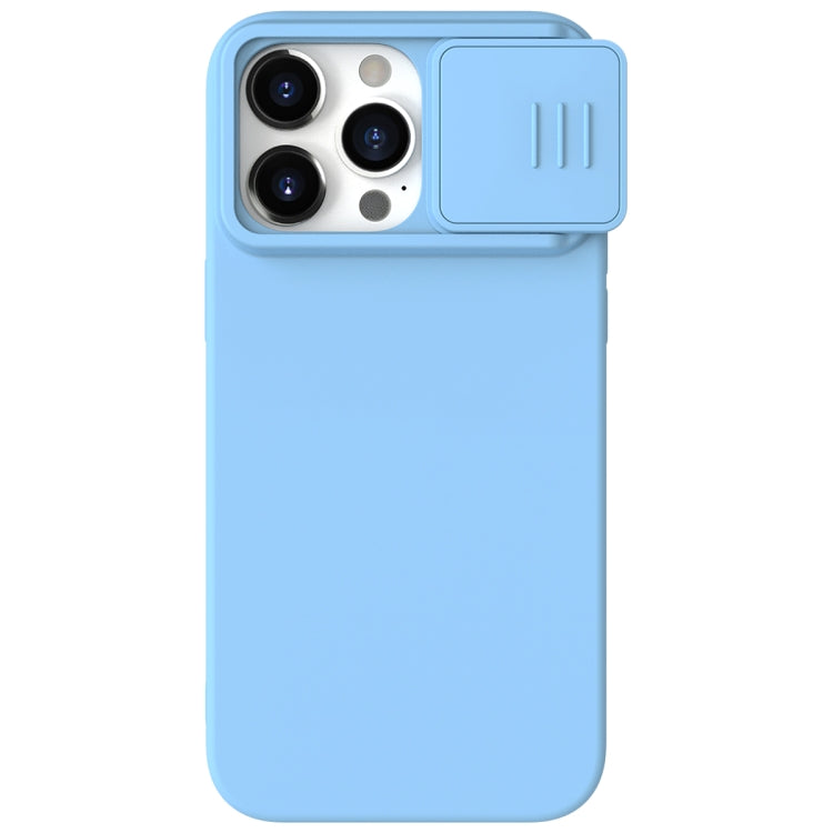 For iPhone 15 Pro Max NILLKIN CamShield Liquid Silicone Phone Case(Sky Blue) - iPhone 15 Pro Max Cases by NILLKIN | Online Shopping South Africa | PMC Jewellery