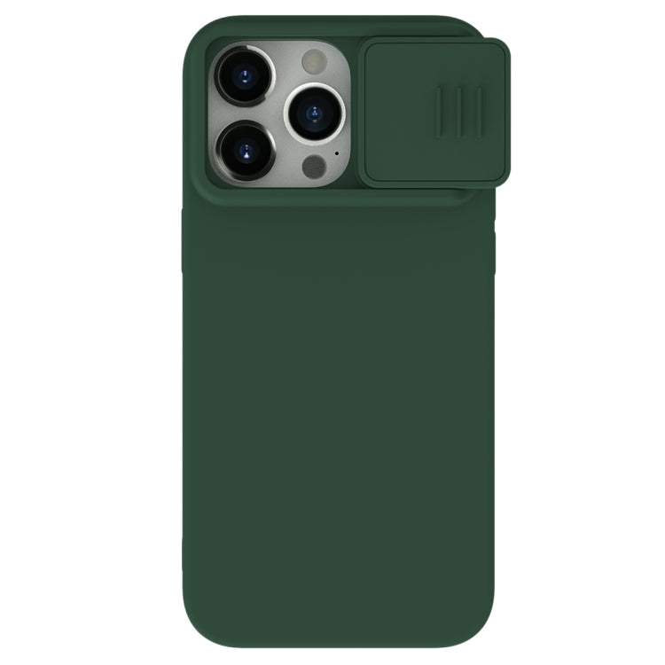 For iPhone 15 Pro NILLKIN CamShield Liquid Silicone Phone Case(Dark Green) - iPhone 15 Pro Cases by NILLKIN | Online Shopping South Africa | PMC Jewellery