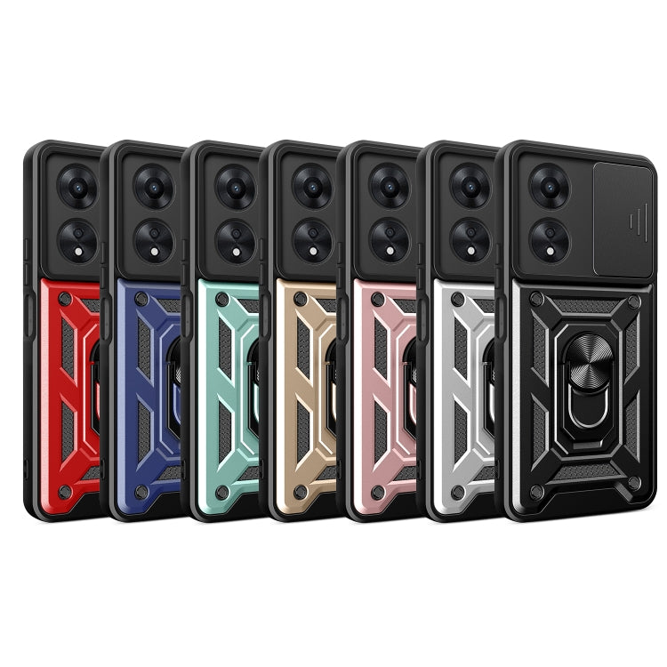 For OPPO A58 4G Global Sliding Camera Cover Design TPU+PC Phone Case(Black) - free shipping - PMC TechLife - Order now!