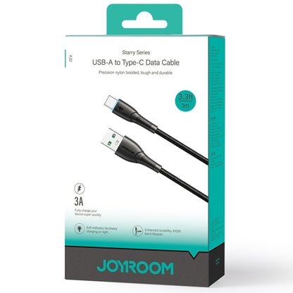 JOYROOM SA32-AC3 Starry Series 3A USB to USB-C / Type-C Fast Charging Data Cable, Length:1m(Black) - USB-C & Type-C Cable by JOYROOM | Online Shopping South Africa | PMC Jewellery