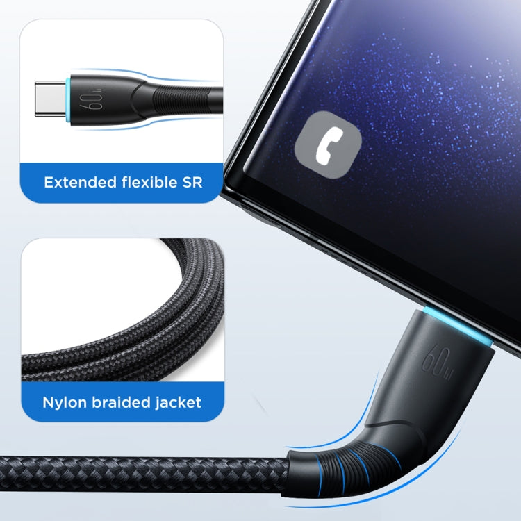 JOYROOM SA32-CC3 Starry Series 60W USB-C / Type-C to USB-C / Type-C Fast Charging Data Cable, Length:1m(Black) - USB-C & Type-C Cable by JOYROOM | Online Shopping South Africa | PMC TechLife